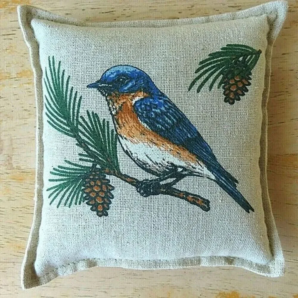 Balsam Fir Filled Pillow Eastern Bluebird bird 5